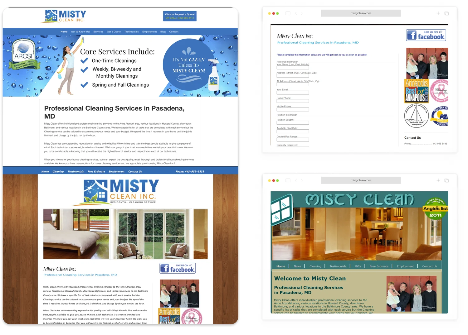 Misty Clean old website before QA Digital Partners