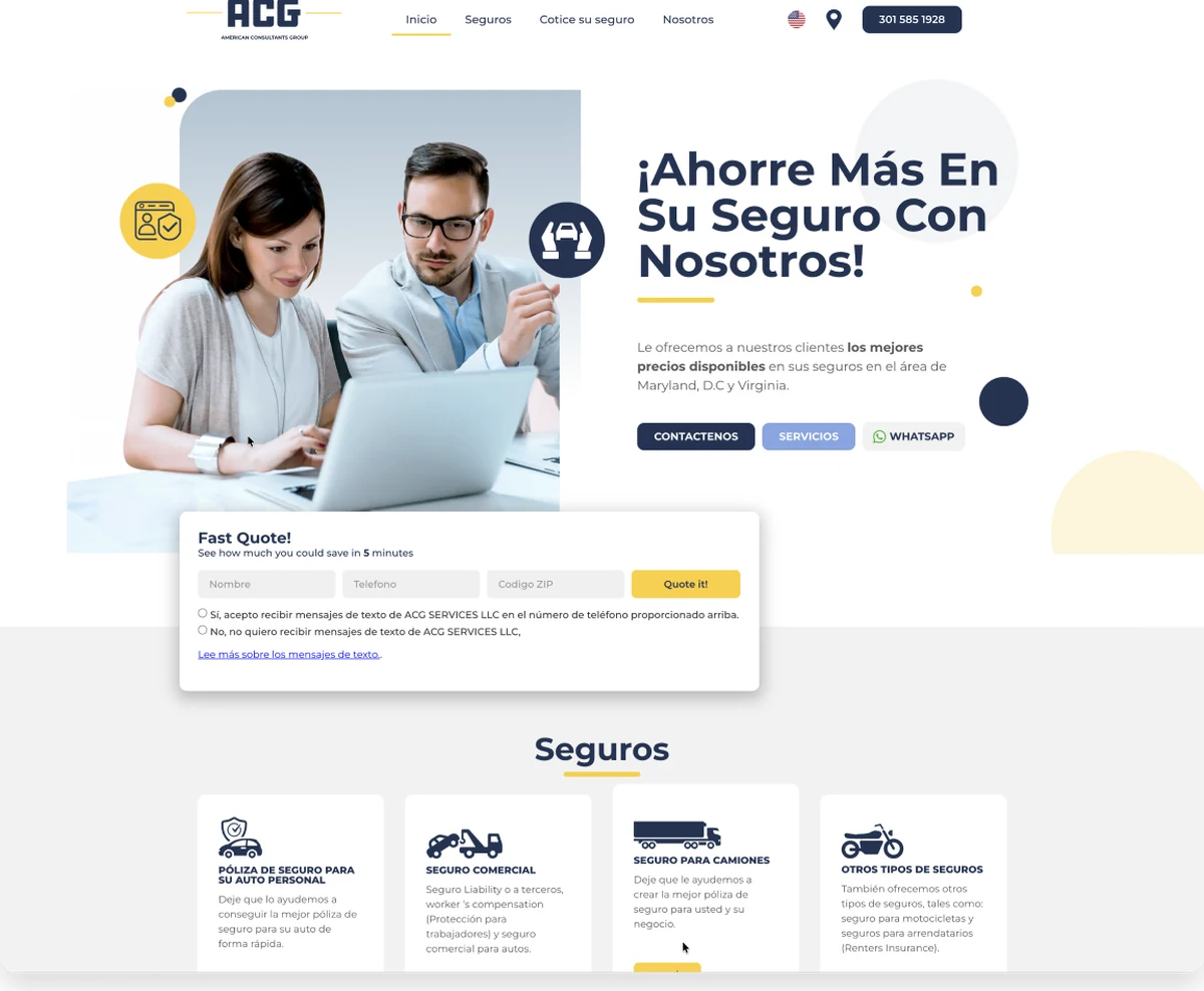 ACG Services brand work by QA Digital Partners