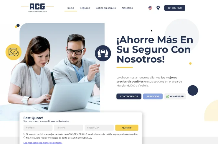 ACG Services brand work by QA Digital Partners
