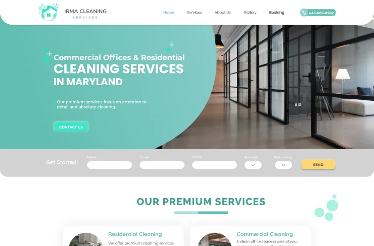 Irma Cleaning brand work by QA Digital Partners