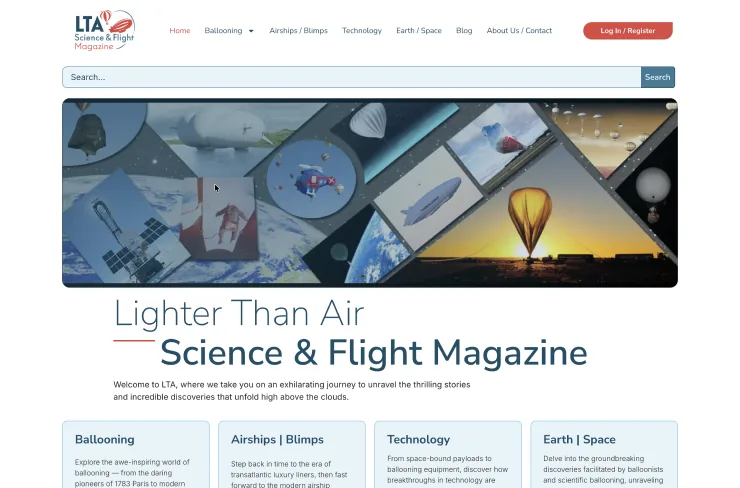 LTA Flight Magazine custom website designed by QA Digital Partners